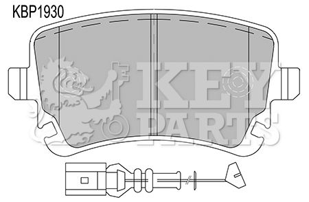 KEY PARTS Комплект тормозных колодок, дисковый тормоз KBP1930